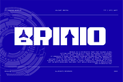 VB Brinio - Futuristic Display Font, a Sans Serif Font by VALIANTBROTHA (Thumbnail 1 of 9)