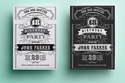 Vintage Birthday Invitation, an Invitation Template by annago (Thumbnail 1 of 3)