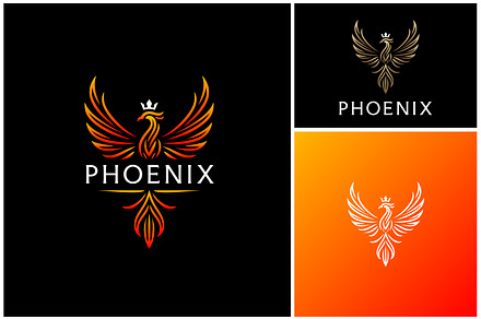 Phoenix Fenix Bird Luxury Royal Logo, a Branding & Logo Template by Enola99d