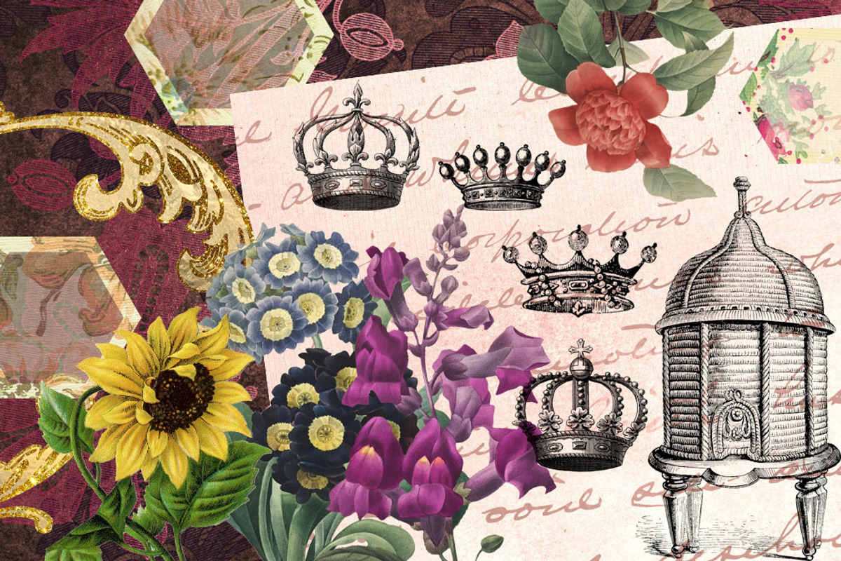 Queen Bee Digital Scrapbook Kit, a Background Graphic by Digital Curio