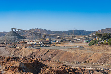 Riotinto mines in Huelva, open pit mining exploitation
