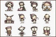 Whimsical Christmas Animals Clipart, an Illustration by Sublimation Artist (Thumbnail 3 of 6)
