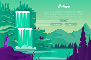 Nature - Vector Landscape & Building