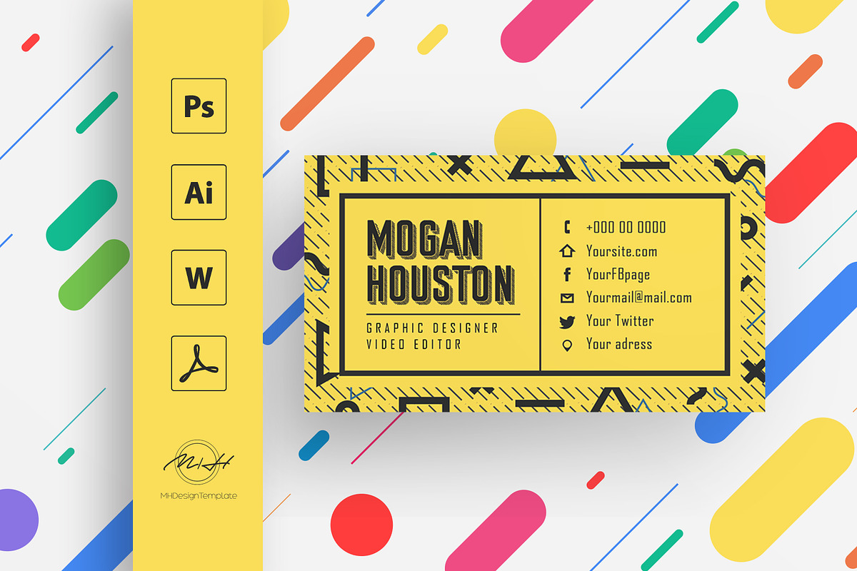 Retro Bussiness Card Template, a Business Card Template by MH Design Template (Photo 5 of 7)