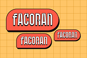 Facoran - Funky & Vintage Lebel Font, a Sans Serif Font by QR Design Studio (Thumbnail 2 of 6)