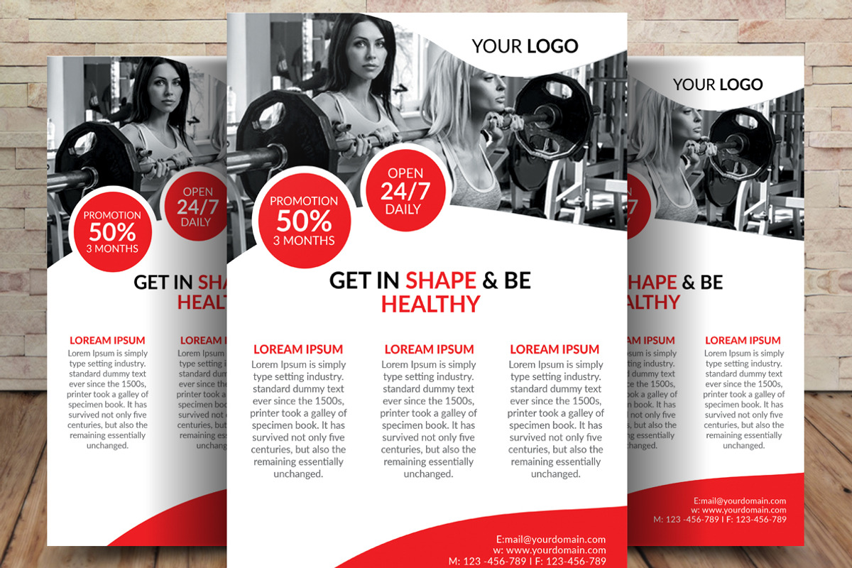 Yoga and Health Flyer Templates, a Flyer Template by graphicforest (Photo 1 of 4)