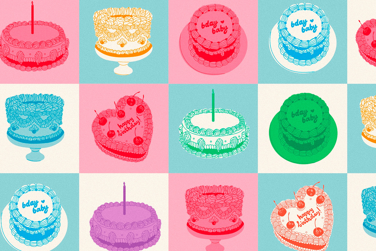 Retro cakes, a Food Illustration by Twisted Tail (Photo 4 of 6)