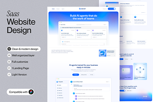 Saas Landing Page, an UI Kit Template by sajon.co