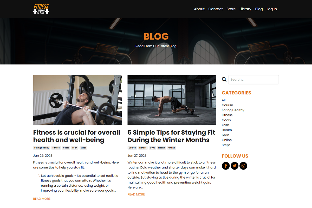 Kajabi Dark Fitness Website Theme, a Landing Page Template by ZohairKhanLtd (Photo 7 of 10)