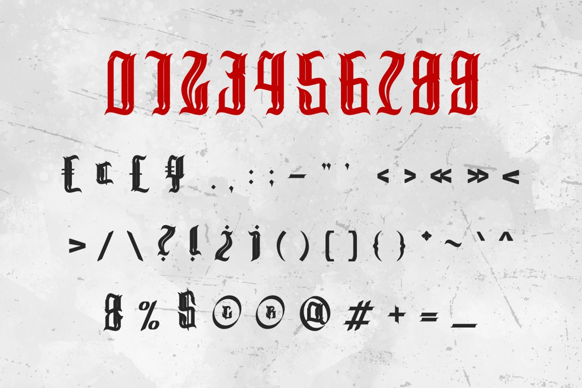 Backeys - Modern Blackletter Font, a Blackletter Font by Dhabee (Photo 2 of 17)