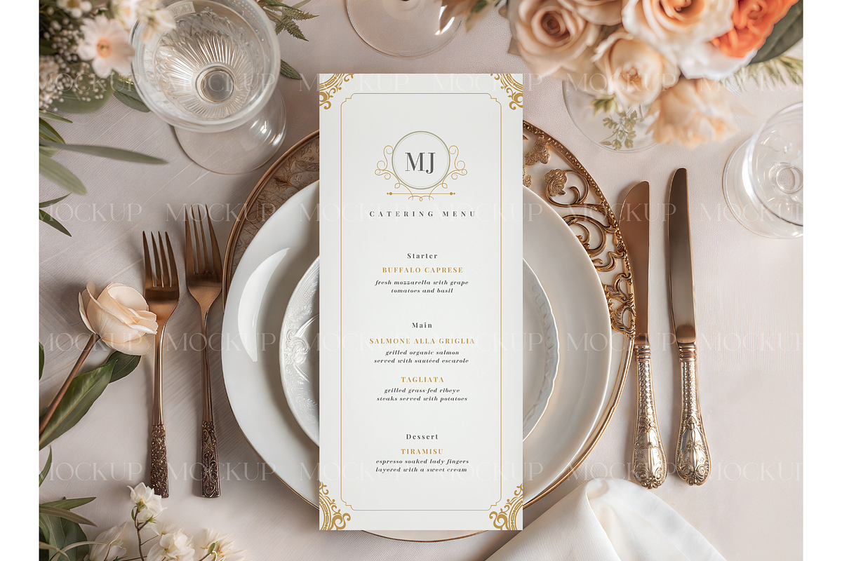Gold Table Setting Mockup, a Mockup by MockupWizard (Photo 3 of 3)