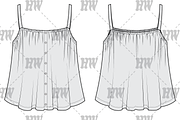 Summer Tank Top Fashion Flat, a Shirt Mockup by haydenwentworth (Thumbnail 1 of 3)