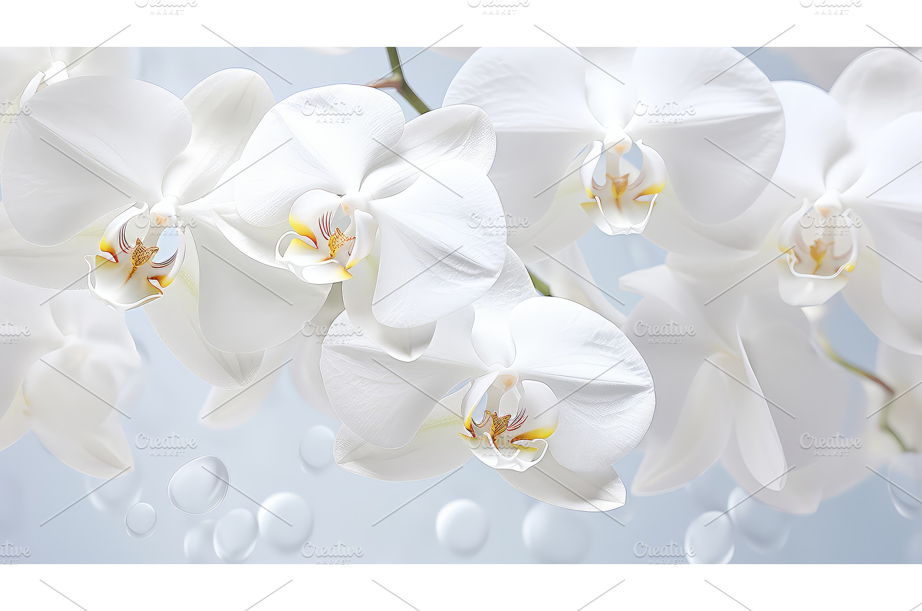 nature white flower background ai, a Nature Photo by pikepicture