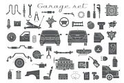 Garage set. Vector icons car parts., an Object Illustration by WINS Doodle shop (Thumbnail 4 of 4)