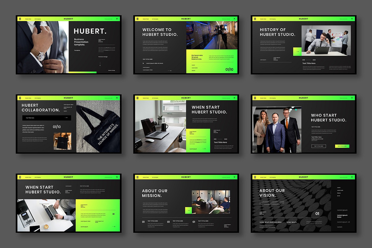 Hubert - Business Google Slide, a Presentation Template by Dens Creative Studio (Photo 2 of 6)