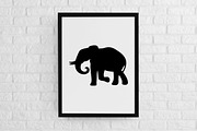 Elephant Silhouette SVG #2, an Animal Illustration by newminddesign (Thumbnail 2 of 3)