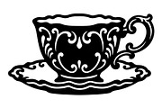 Vintage Tea Cup Silhouette Bundle, an Object Graphic by hafijul (Thumbnail 2 of 4)