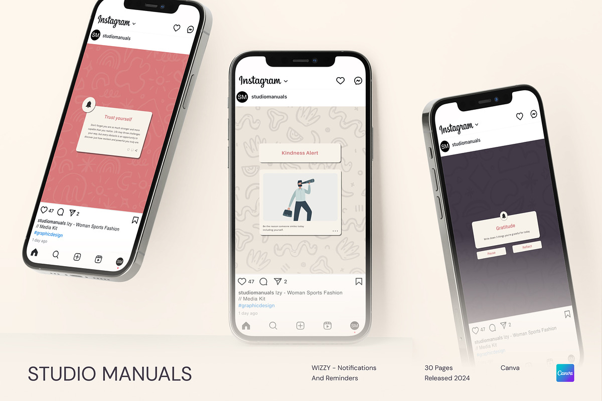 WIZZY – Notifications And Reminders, a Social Media Template by Studio Manuals (Photo 5 of 8)
