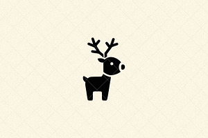 Minimalist Deer Icon Elk