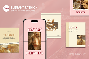 Elegant Fashion Instagram Templates, a Social Media Template by Ollyta May