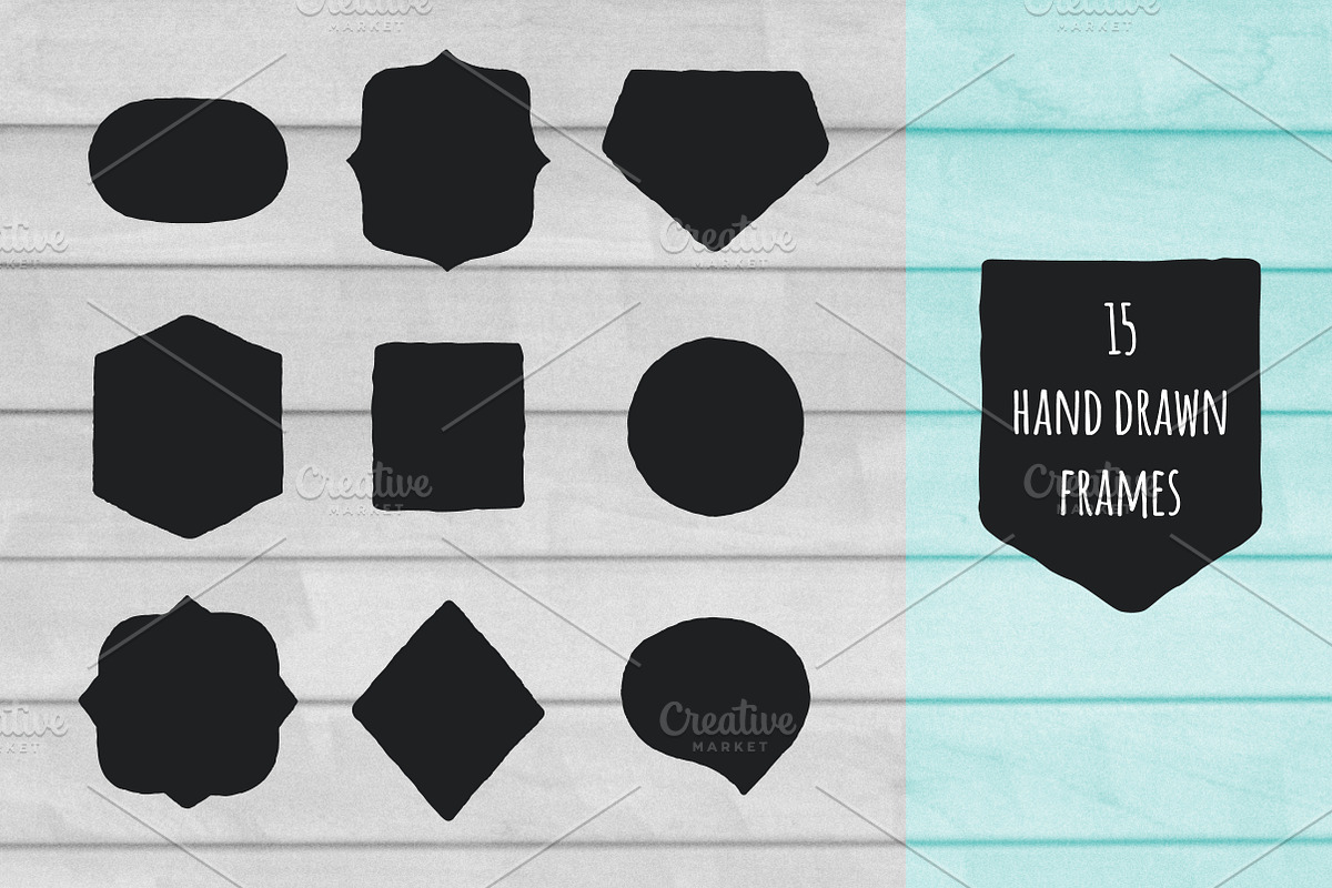 Rustic Shapes and Frames Kit, an Object Graphic by Julia Batsheva