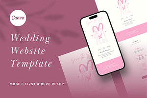 Romantic Line Art Wedding Website, a Landing Page Template by batang