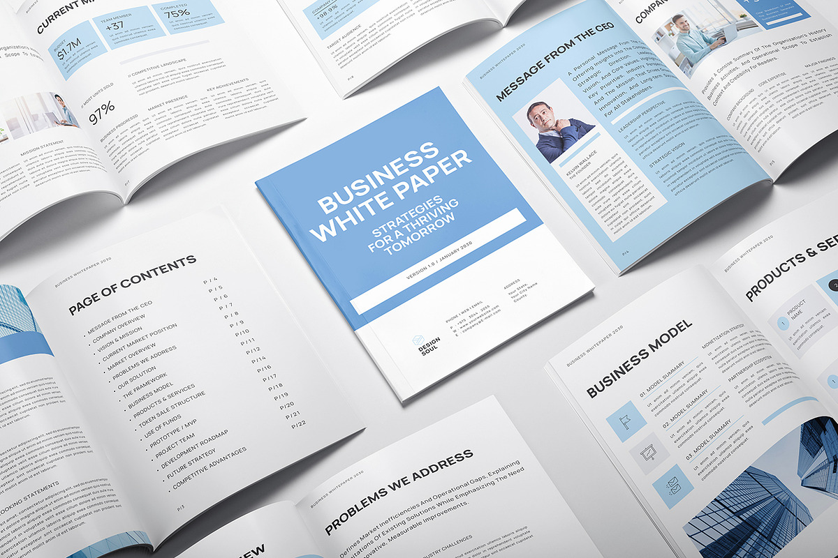 White Paper Template, a Brochure Template by Designsoul14 (Photo 2 of 12)
