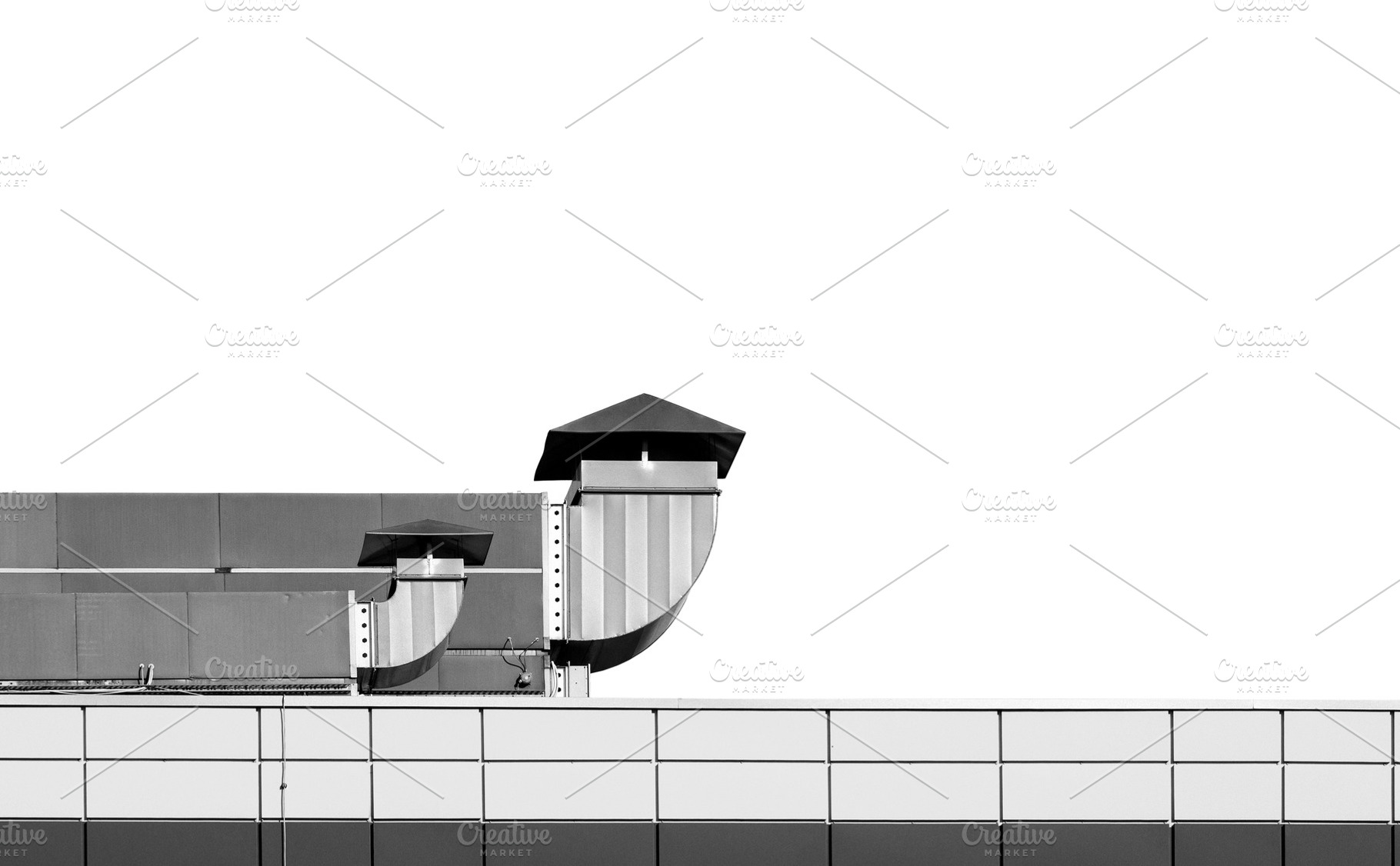 Industrial building roof isolated, an Industrial Photo by BOOCYS