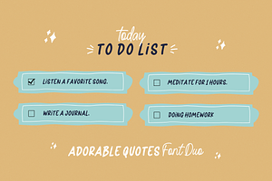 Adorable Quotes Font Duo