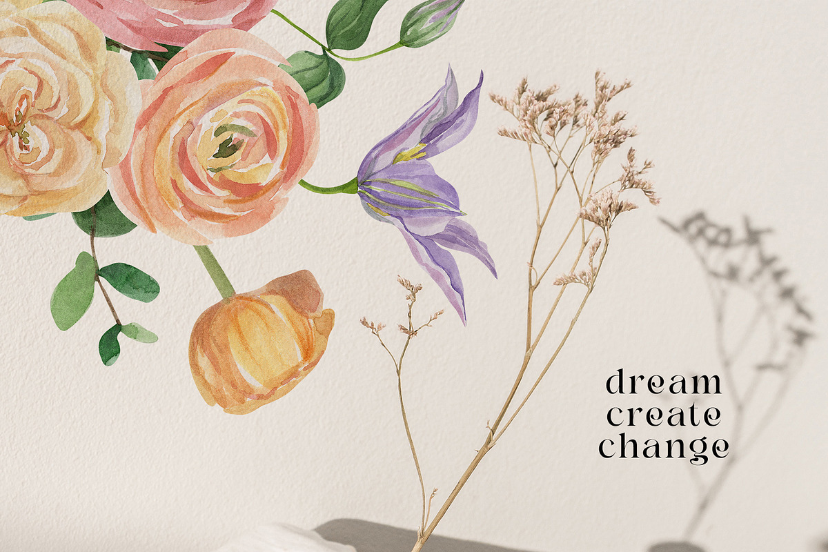 DREAMY Iridescent Summer Flowers, a Decorative Illustration by Catch the Dream Art (Photo 11 of 11)