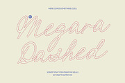 CS Megara Dashed, a Script Font by Craft Supply Co. (Thumbnail 1 of 8)