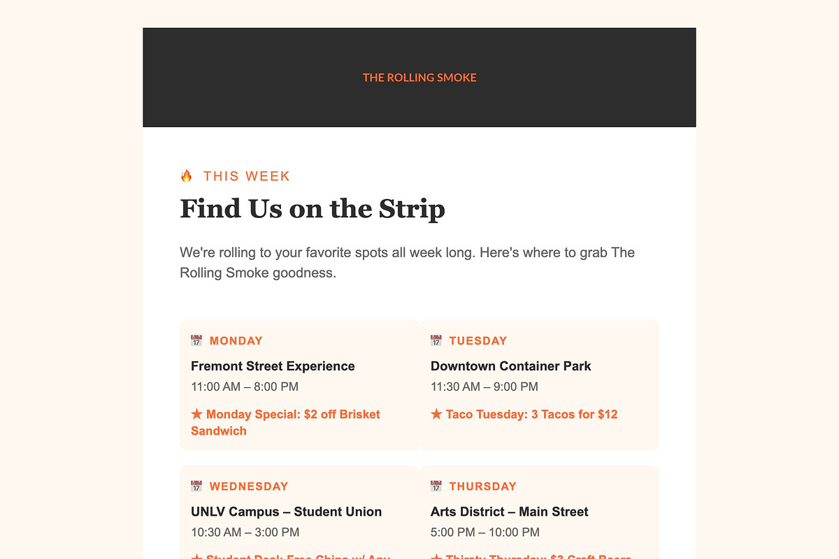 Food Truck Email Kit — 4 Emails, an Email Template by Art Club (Photo 2 of 4)