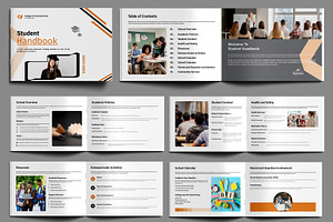 Student Handbook Design Layout, a Brochure Template by MightyDesign