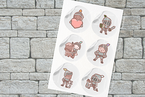 Cute Knights Procreate Stamp Brushes