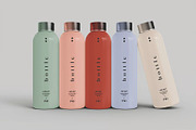 Stainless Steel Bottles Mockup, an Advertising Mockup by skybluecreative (Thumbnail 1 of 3)
