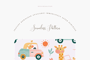 Cute Baby Giraffe Seamless Pattern, a Pattern Graphic by Pati Charm Studio (Thumbnail 2 of 6)
