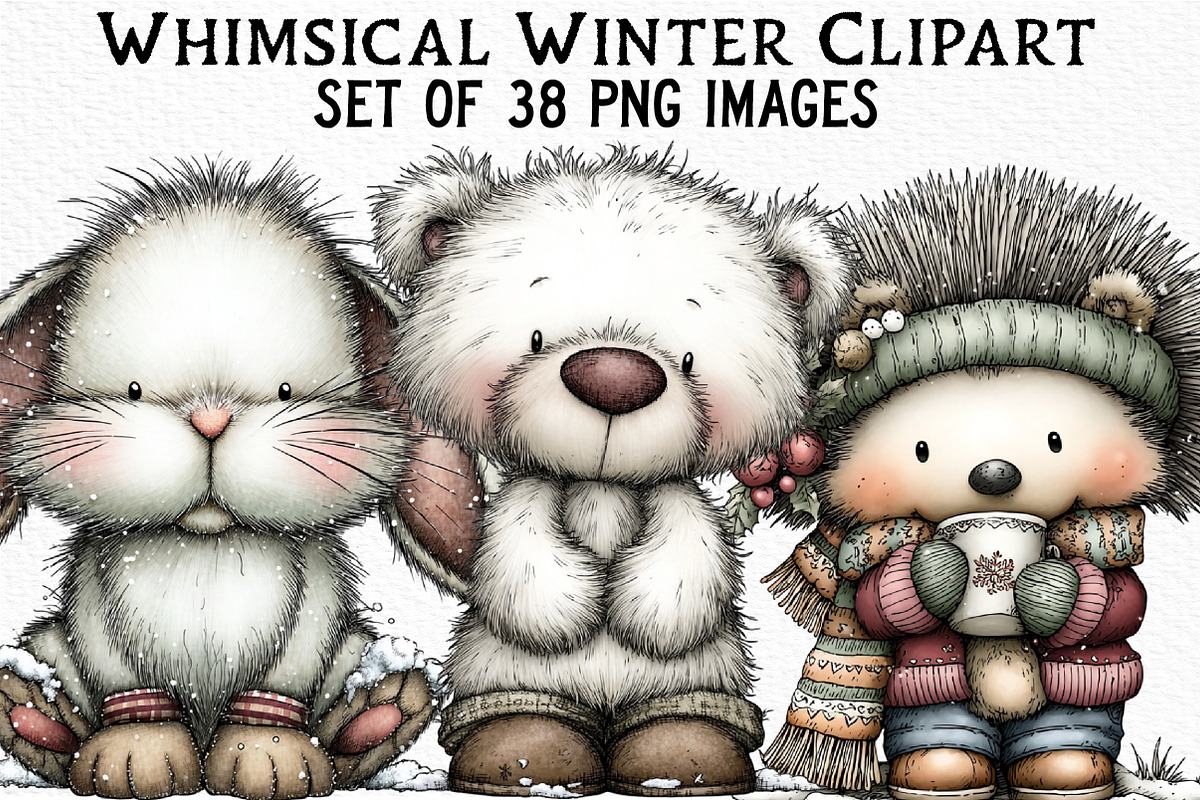 Whimsical Winter Clipart, an Illustration by Craft Nest (Photo 1 of 6)