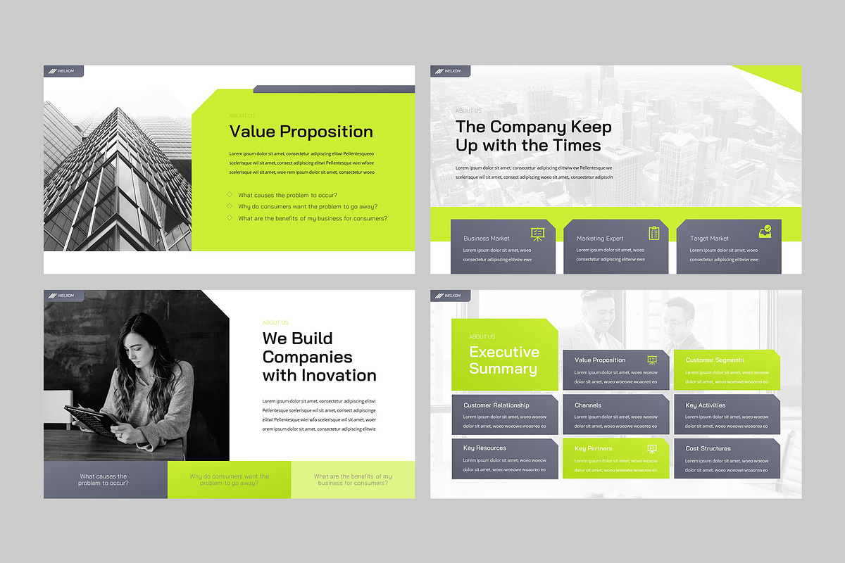 Business Model Canvas Powerpoint, a Presentation Template by rgbryand