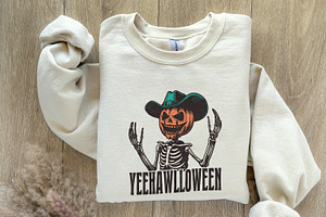 Yeehawlloween Western PNG, Trendy