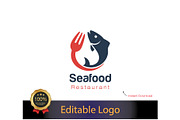 Fish & Seafood Restaurant Logo, a Branding & Logo Template by YUDesignStore (Thumbnail 1 of 7)