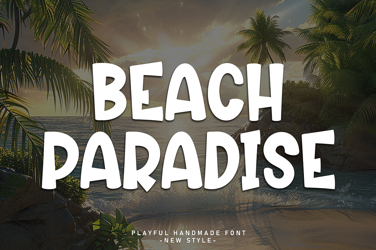 Beach Paradise | Script Font, a Script Font by Scratchones (Photo 1 of 8)