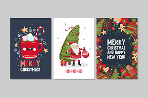Merry Christmas greeting cards