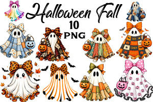 Halloween Fall Ggoos PNG, a Seasonal Illustration by Daily.Designs