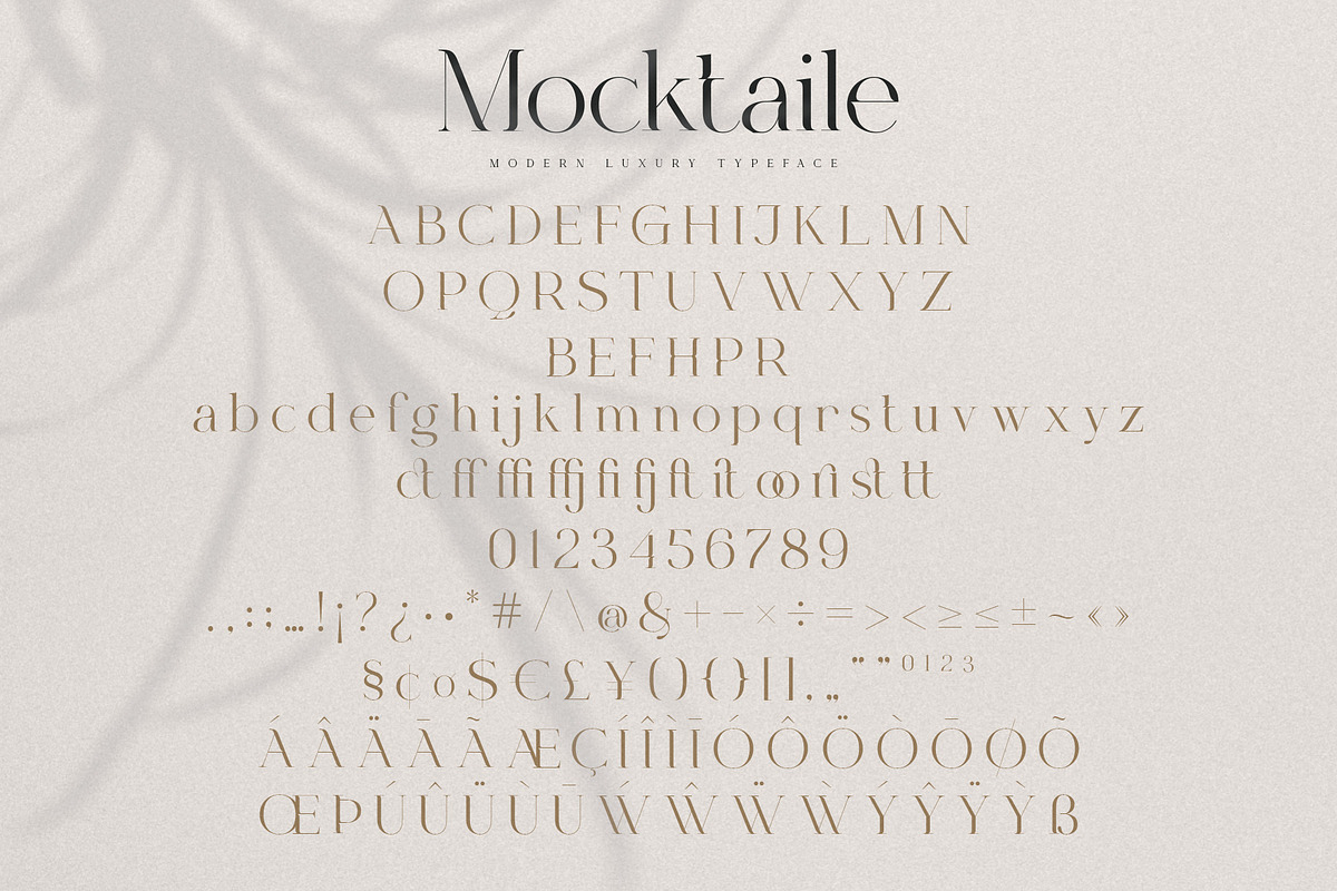 Mocktaile | Modern Luxury Typeface, a Serif Font by Krismagraph (Photo 7 of 10)