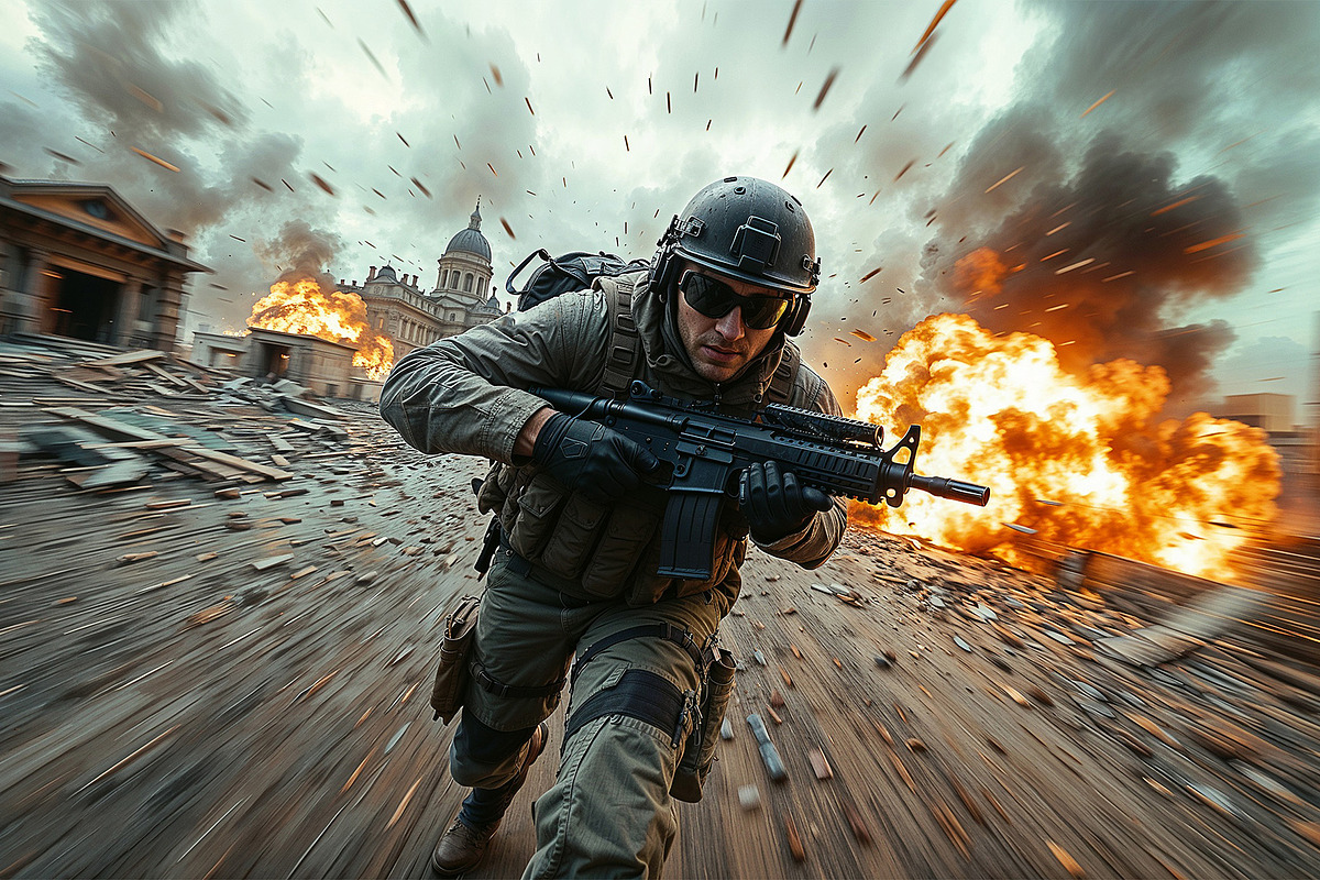 12 Modern Warfare Stock Photo Bundle, a Technology Photo by StockVerse Creative (Photo 11 of 13)