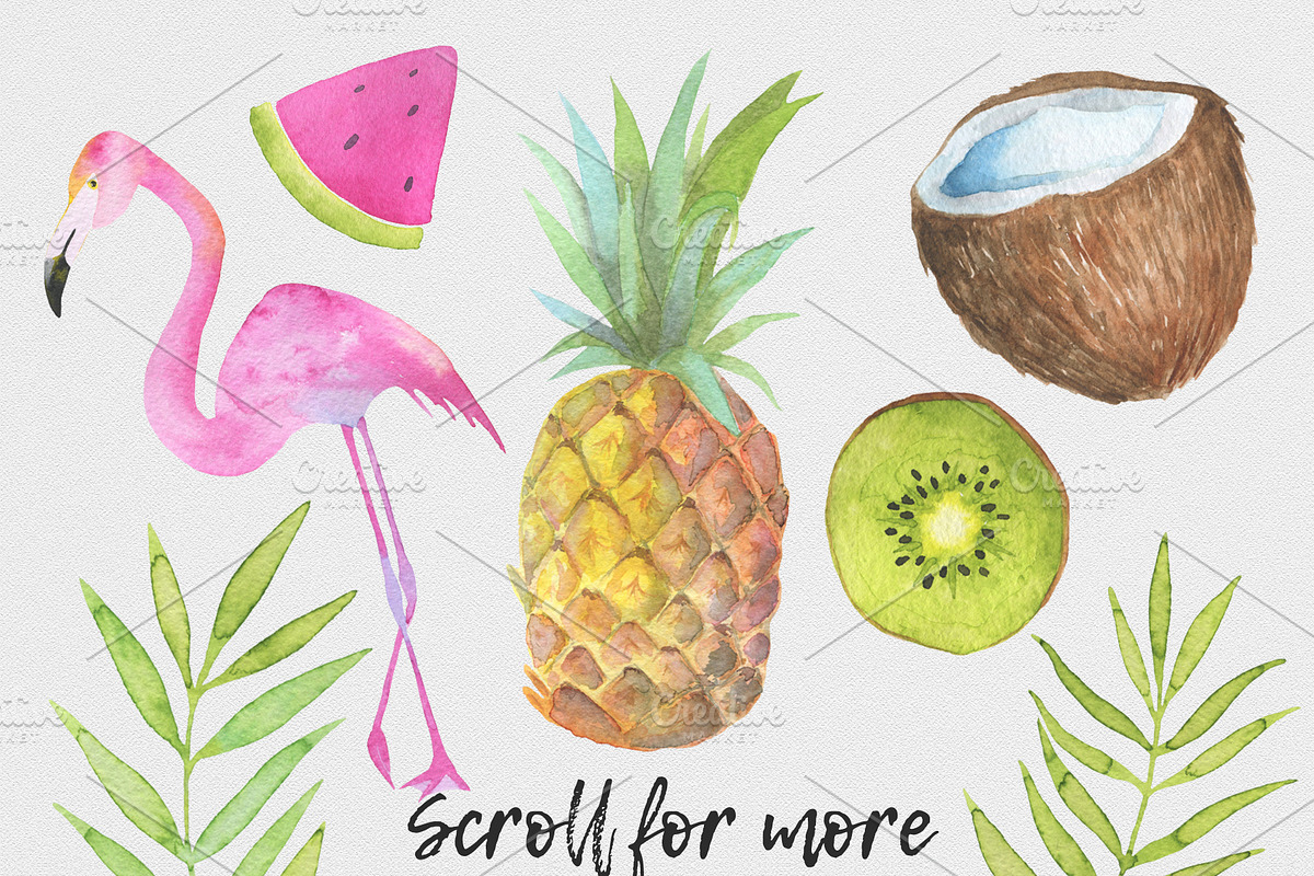 Tropical mix, a Decorative Illustration by Maria's little shop (Photo 2 of 8)