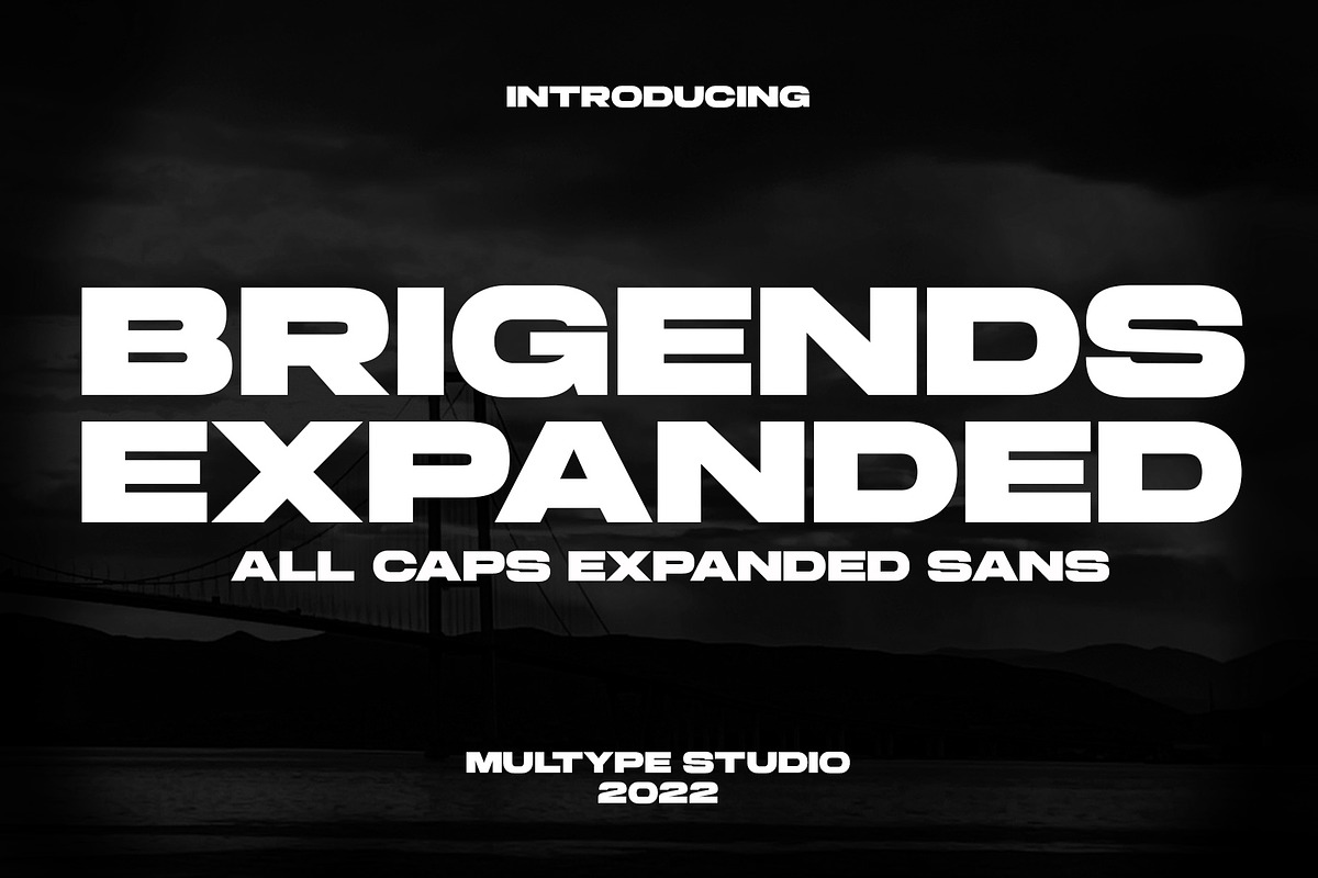 Brigends Expanded Font, a Sans Serif Font by Multype Studio (Photo 1 of 9)