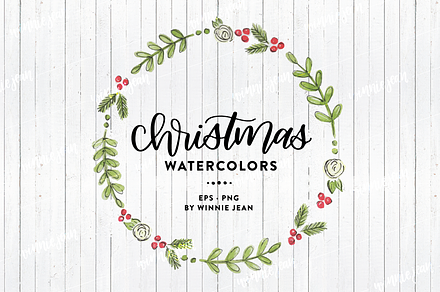 Christmas Watercolor Graphics