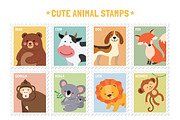 Cute Animal Stamps, an Animal Illustration by GennyOnThePaper (Thumbnail 1 of 6)