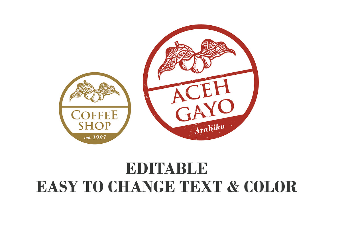 12 Vintage Coffee Logos & Badge, a Branding & Logo Template by Intijaya Studio (Photo 9 of 9)